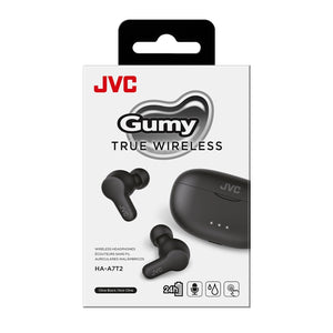 JVC HA-A7T2-B - Écouteurs Intra-Auriculaires Gumy, Bluetooth 5.3, Boitier de Recharge et Commandes Tactiles, Noir - Simple Boutique