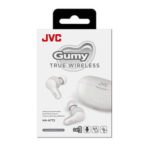 JVC HA-A7T2-W - Écouteurs Intra-Auriculaires Gumy, Bluetooth 5.3, Boitier de Recharge et Commandes Tactiles, Blanc - Simple Boutique