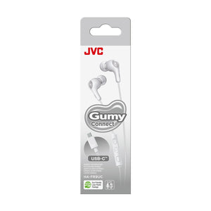 JVC HA-FR9UC-W - Écouteurs Gumy Connect Intra-Auriculaires Filaires USB Type-C Avec Télcommande et Microphone Intégrés, Blanc - Simple Boutique