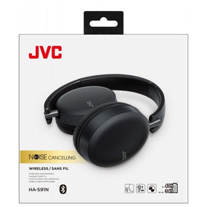 JVC HA-S91N - Casque d'écoute Sans-Fil avec Réduction Active du Bruit, Bluetooth5.0, Microphone et Télécommande Intégrés, Noir - Simple Boutique