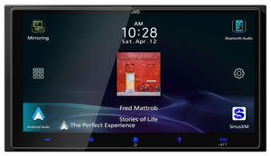 JVC – Récepteur Multimédia 7" HD, Apple CarPlay / Android Auto Sans Fil, Wi-Fi, HDMI, Bluetooth, Compatible SiriusXM - KW-M795BW - Simple Boutique