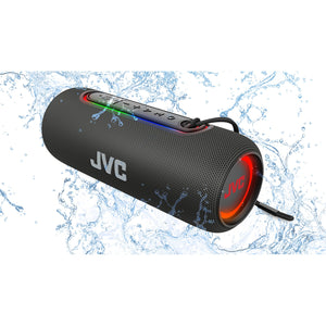 JVC SP-PA5BT - Haut-Parleur Portatif Sans-Fil, Imperméable, Lumière RVB, Noir - Simple Boutique