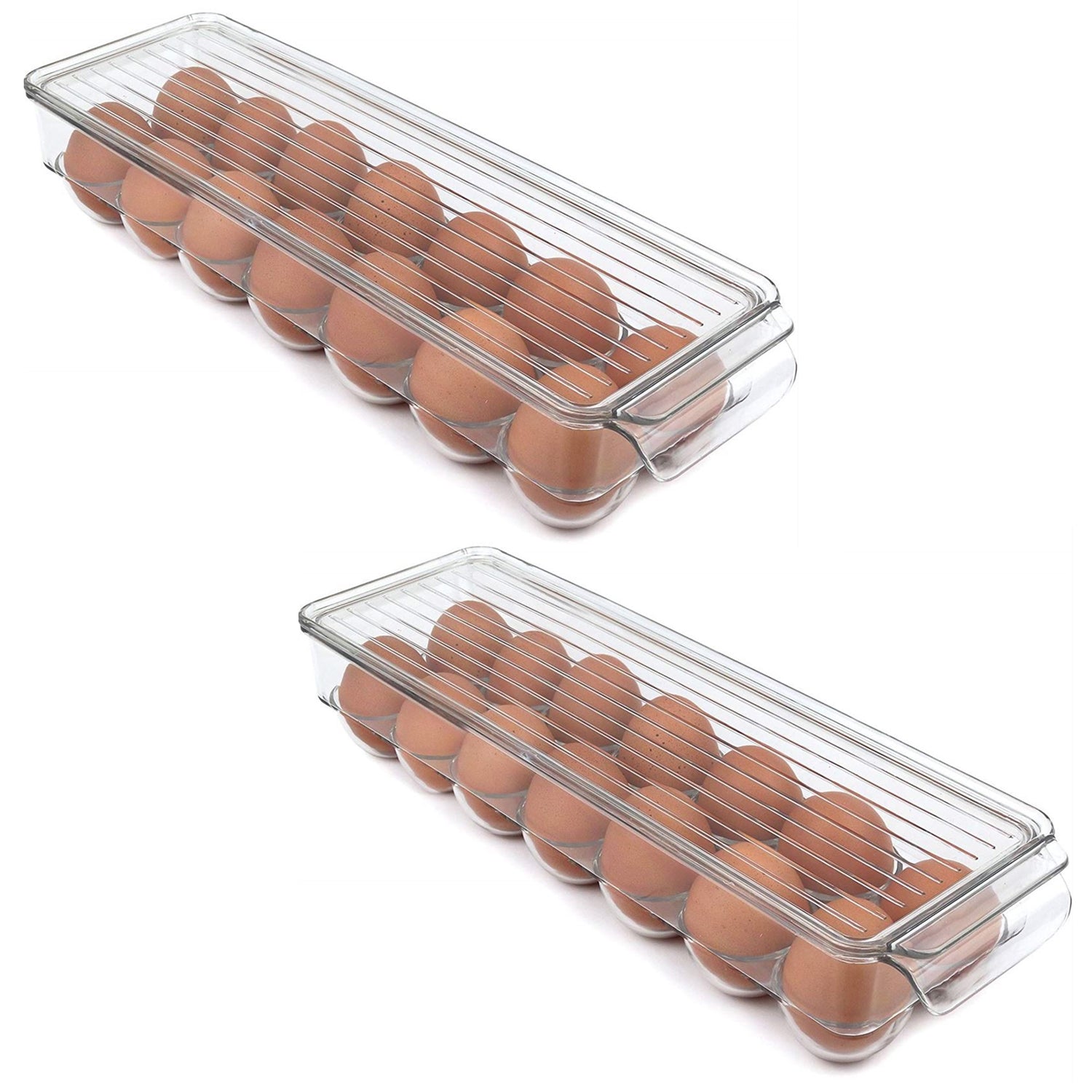Jessar - Ensemble de 2 Organisateurs de Rangement pour Oeufs, Capacité de 12, 37 X 11 X 7.5cm - Simple Boutique