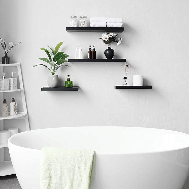 Jessar - Ensemble de 3 Tablettes Flottantes Murales, 15.75" x 9.25" x 1.5" , Gris - Simple Boutique