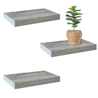 Jessar - Ensemble de 3 Tablettes Flottantes Murales, 15.75" x 9.25" x 1.5" , Gris - Simple Boutique