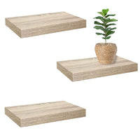 Jessar - Ensemble de 3 Tablettes Flottantes Murales, 15.75" x 9.25" x 1.5" , Naturel - Simple Boutique