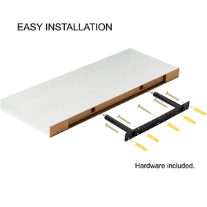 Jessar - Ensemble de 3 Tablettes Flottantes Murales, 23.6" x 9.25" x 1.5" , Blanc - Simple Boutique