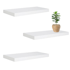 Jessar - Ensemble de 3 Tablettes Flottantes Murales, 23.6" x 9.25" x 1.5" , Blanc - Simple Boutique