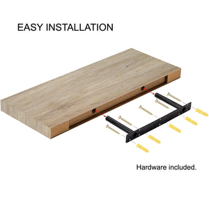 Jessar - Ensemble de 3 Tablettes Flottantes Murales, 23.6" x 9.25" x 1.5" , Naturel - Simple Boutique