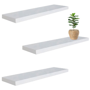 Jessar - Ensemble de 3 Tablettes Flottantes Murales, 31.5" x 9.25" x 1.5" , Blanc - Simple Boutique