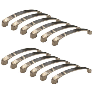 Jessar - Lot de 12 Poignées pour Armoire, 128mm de Hauteur, De la Collection Skylight, Argent - Simple Boutique