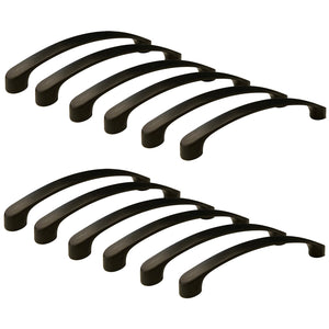 Jessar - Lot de 12 Poignées pour Armoire, 128mm de Hauteur, De la Collection Skylight, Noir - Simple Boutique
