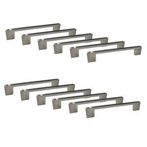 Jessar - Lot de 12 Poignées pour Armoire, 128mm de Hauteur, De la Collection Soho, Argent - Simple Boutique