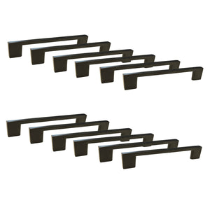 Jessar - Lot de 12 Poignées pour Armoire, 128mm de Hauteur, De la Collection Soho, Noir - Simple Boutique