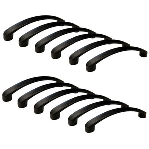 Jessar - Lot de 12 Poignées pour Armoire, 96mm de Hauteur, De la Collection Skylight, Noir - Simple Boutique