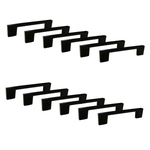 Jessar - Lot de 12 Poignées pour Armoire, 96mm de Hauteur, De la Collection Soho, Noir - Simple Boutique