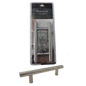 Jessar - Lot de 12 Poignées pour Armoire, 96mm de Hauteur, De la Collection Stanley, Argent - Simple Boutique