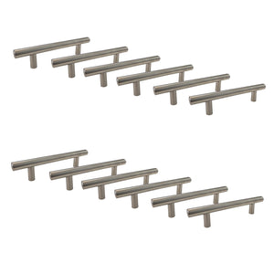 Jessar - Lot de 12 Poignées pour Armoire, 96mm de Hauteur, De la Collection Stanley, Argent - Simple Boutique