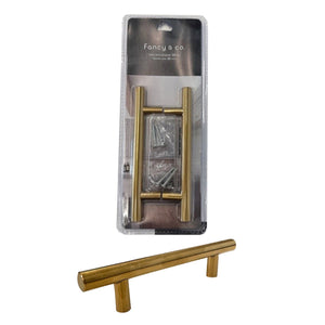 Jessar - Lot de 12 Poignées pour Armoire, 96mm de Hauteur, De la Collection Stanley, Doré - Simple Boutique