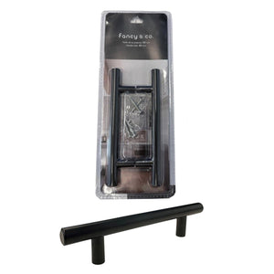 Jessar - Lot de 12 Poignées pour Armoire, 96mm de Hauteur, De la Collection Stanley, Noir - Simple Boutique