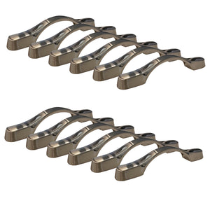 Jessar - Lot de 12 Poignées pour Armoire, 96mm de Hauteur, De la Collection Sunkey, Argent - Simple Boutique