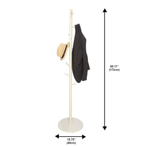 Jessar - Patère/Porte-Manteaux, 40cm x 40cm x 173cm, Blanc - Simple Boutique