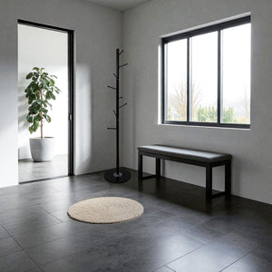 Jessar - Patère/Porte-Manteaux, 40cm x 40cm x 173cm, Noir - Simple Boutique