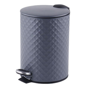 Jessar - Poubelle à Pédale, Capacité de 5 Litres, Fermeture Douce, Gris - Simple Boutique