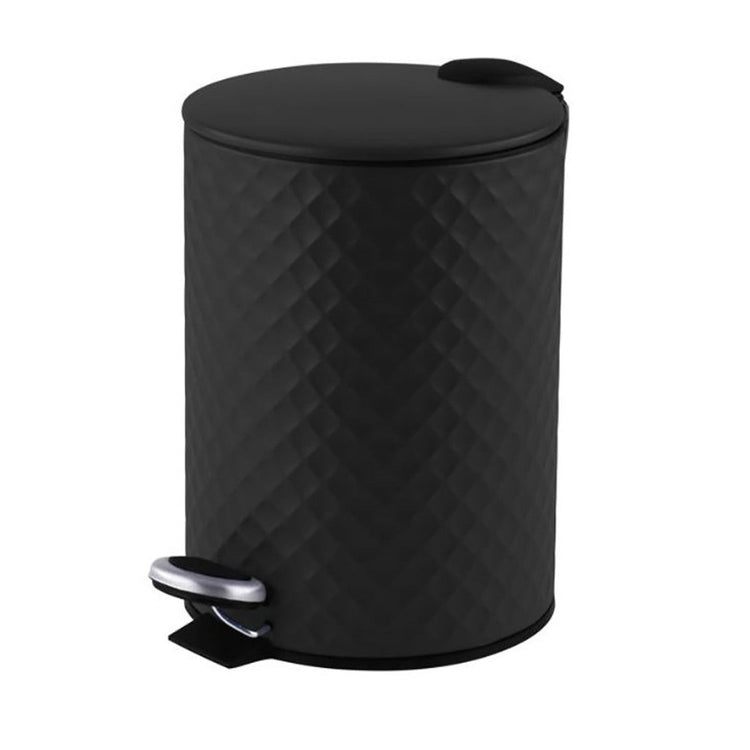 Jessar - Poubelle à Pédale, Capacité de 5 Litres, Fermeture Douce, Noir - Simple Boutique