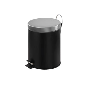 Jessar - Poubelle à Pédale avec Couvercle en Acier Inoxydable, Capacité de 3 Litres, Noir - Simple Boutique