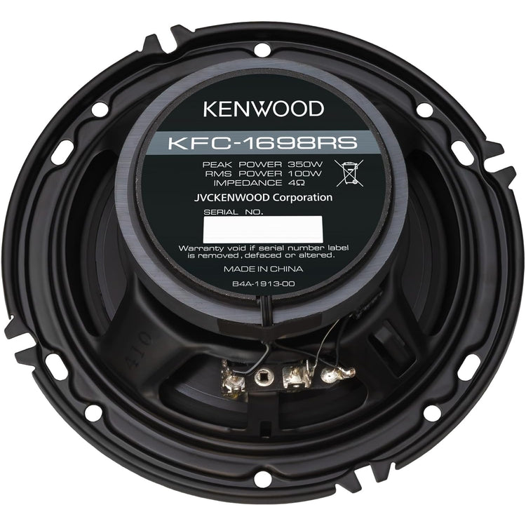 Kenwood KFC-1698RS Haut-Parleurs Ronds 2 Voies de 6,5 po 350W, Pour Voiture, Noir - Simple Boutique