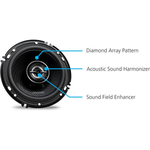Kenwood KFC-1698RS Haut-Parleurs Ronds 2 Voies de 6,5 po 350W, Pour Voiture, Noir - Simple Boutique
