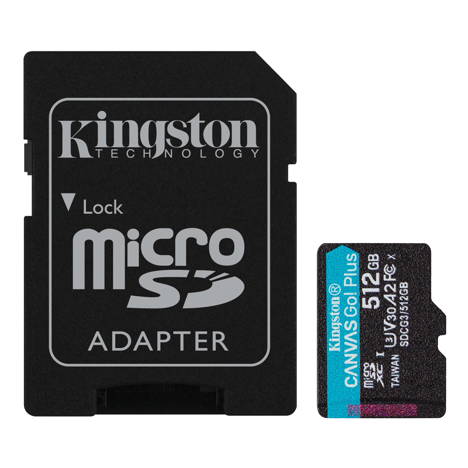 Kingston - Carte Mémoire MicroSD Canvas Go! Plus, 170R A2 U3 V30, Capacité de 512 Go - Simple Boutique