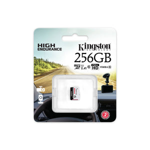 Kingston - Carte Mémoire microSD Haute Endurance, 95R/30W C10 A1 UHS-I, Capacité de 256 Go - Simple Boutique