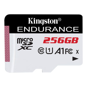 Kingston - Carte Mémoire microSD Haute Endurance, 95R/30W C10 A1 UHS-I, Capacité de 256 Go - Simple Boutique