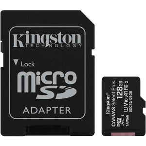 Kingston Carte Micro SD 128GB Canvas Select Plus 100R A1 C10 Carte + Adapteur - Simple Boutique