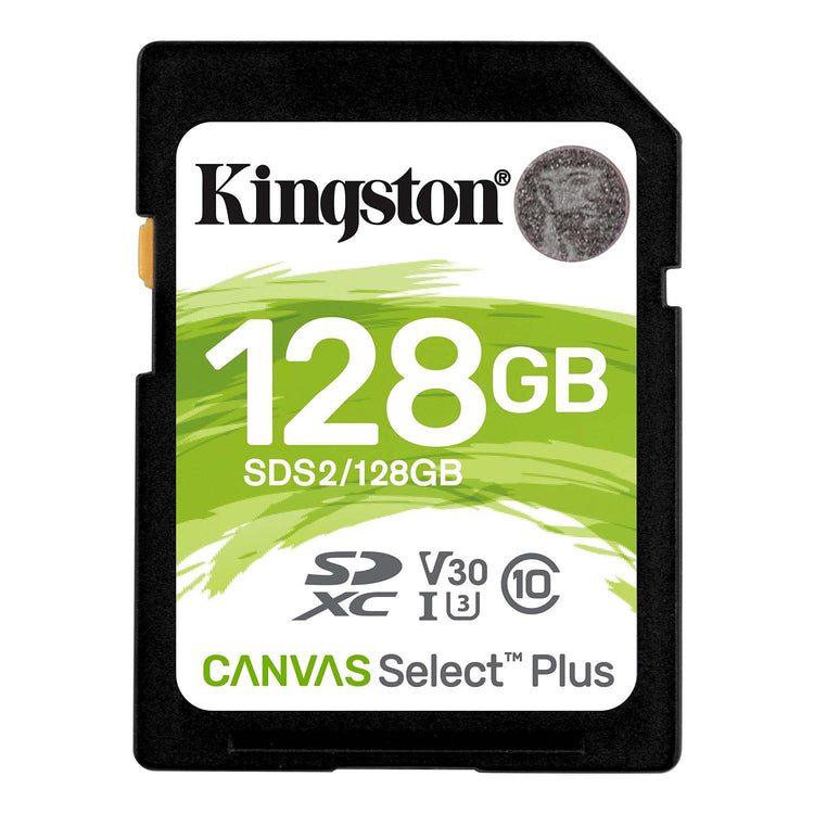 Kingston - Carte SD Canvas Select Plus, 100R C10 UHS-I U1 V10, Capacité de 128 Go - Simple Boutique