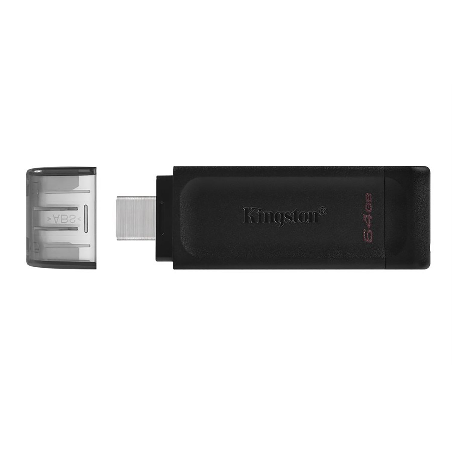 Kingston - Clé USB Type-C 3.2 Gen 1 DataTraveler 70, Capacité de 64 Go, Noir - Simple Boutique