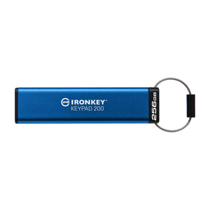 Kingston - Clé USB à Cryptage IronKey Keypad série 200, Certifié FIPS 140-3 Niveau 3 (en attente), Capacité de 256 Go - Simple Boutique