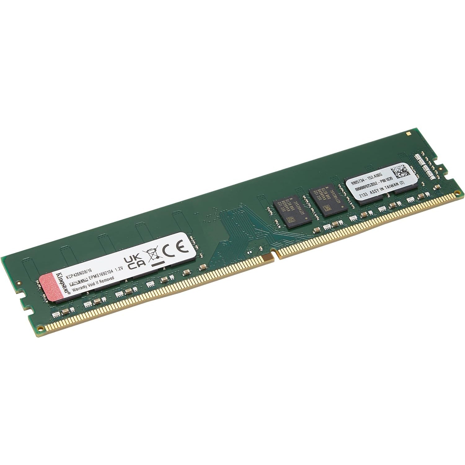 Kingston - Module de Mémoire DDR4 16GO, 2666MHz, Non-ECC Unbuffered DIMM - Simple Boutique