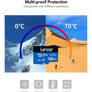Lexar - Carte SDHC UHS-I Haute Performance Avec Adaptateur SD, Capacité de 128GO - Simple Boutique