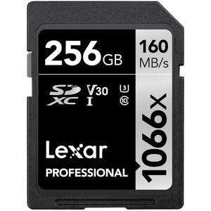 Lexar - Carte SDXC UHS-I 1066 x Professional Silver Series, Jusqu'à 160 Mo/s de Lecture, Capacité de 256GO - Simple Boutique