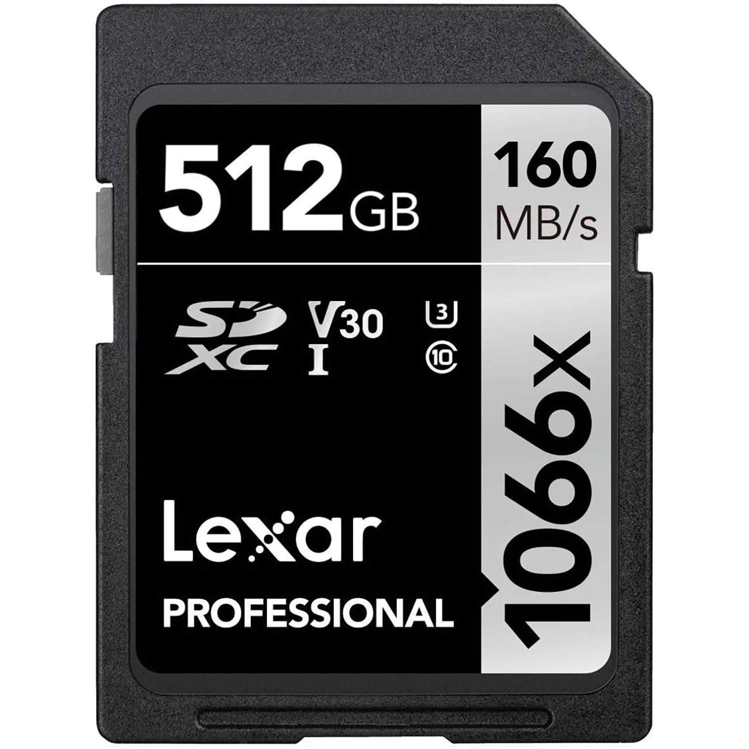 Lexar - Carte SDXC UHS-I 1066 x Professional Silver Series, Jusqu'à 160 Mo/s de Lecture, Capacité de 512GO - Simple Boutique