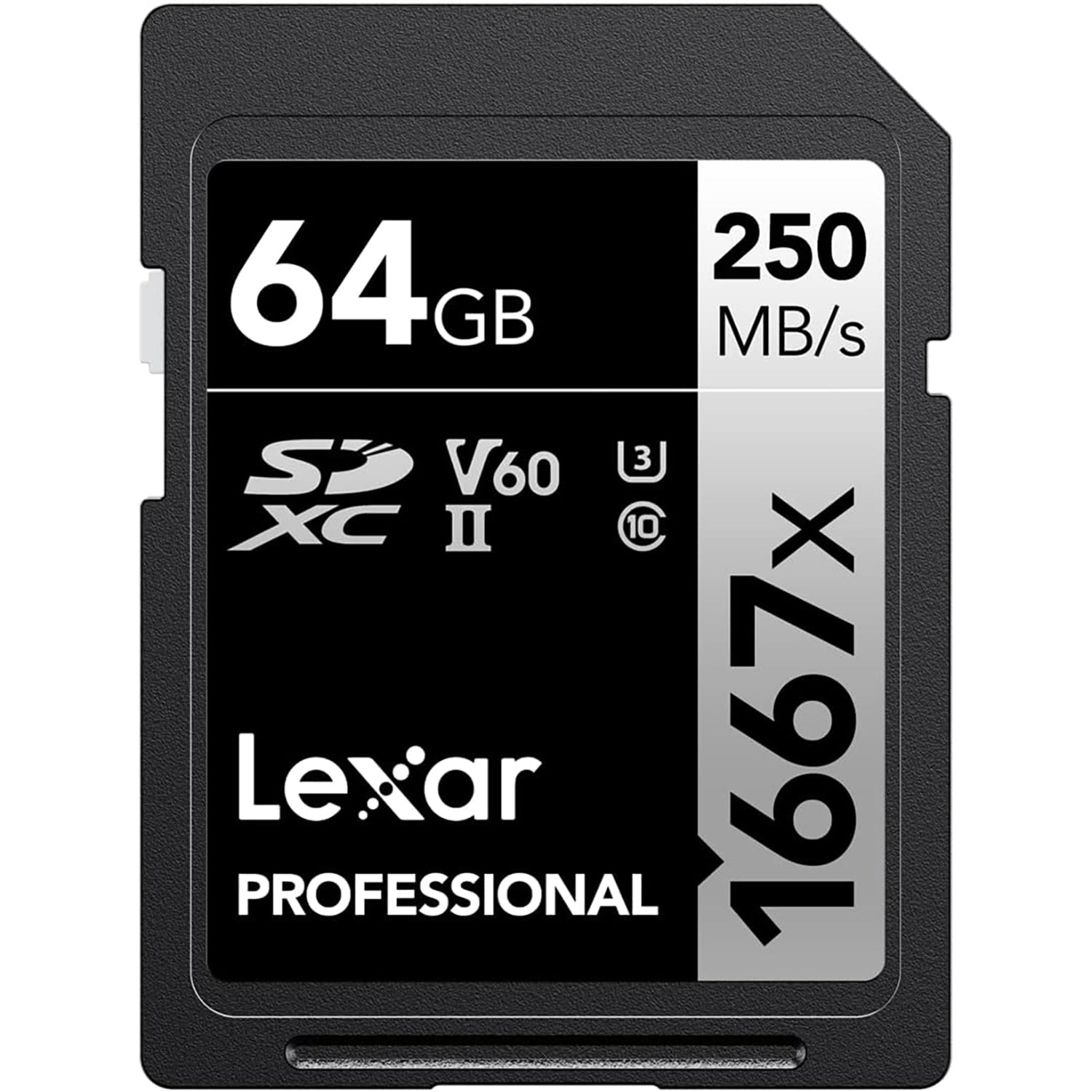 Lexar - Carte SDXC UHS-II/U3 1667X Professional, Jusqu'à 250 Mo/s de Lecture, Capacité de 64GO - Simple Boutique