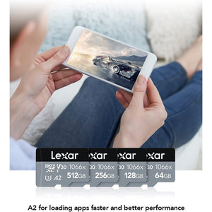 Lexar - Carte microSDXC UHS-I Avec Adaptateur SD, Jusqu'à 160 Mo/s en Lecture, Capacité de 128GO - Simple Boutique