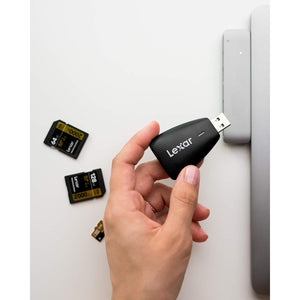 Lexar - Lecteur de Carte USB 2 en 1 pour Carte SD et Micro SD, Noir - Simple Boutique