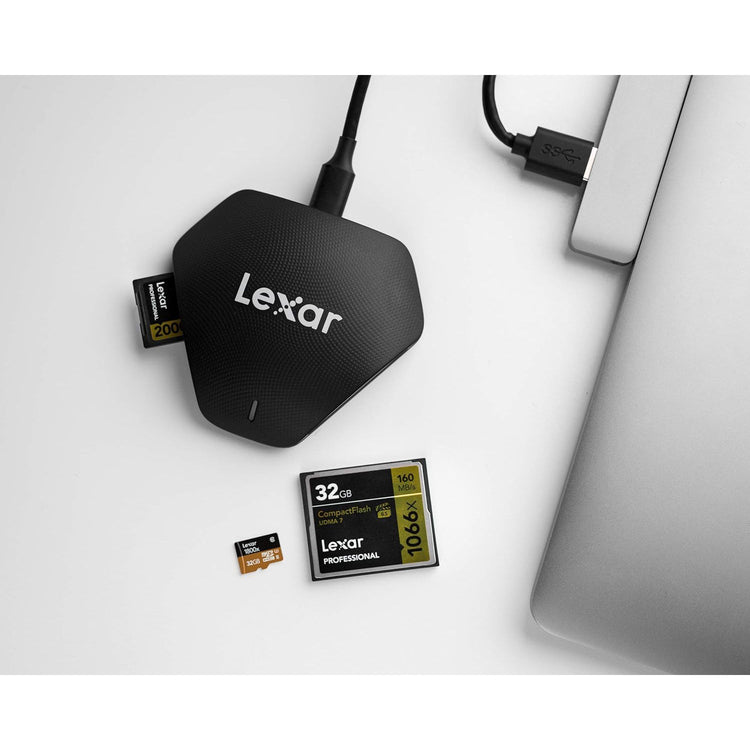 Lexar - Lecteur de Carte USB 3 en 1 Pour Carte SD, Micro SD et CF, Noir - Simple Boutique