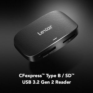 Lexar - Lecteur de Carte USB Professionnel pour CFexpress Type B et Cartes SD, Vitesses de Transfert jusqu'à 10 Gbit/s - Simple Boutique
