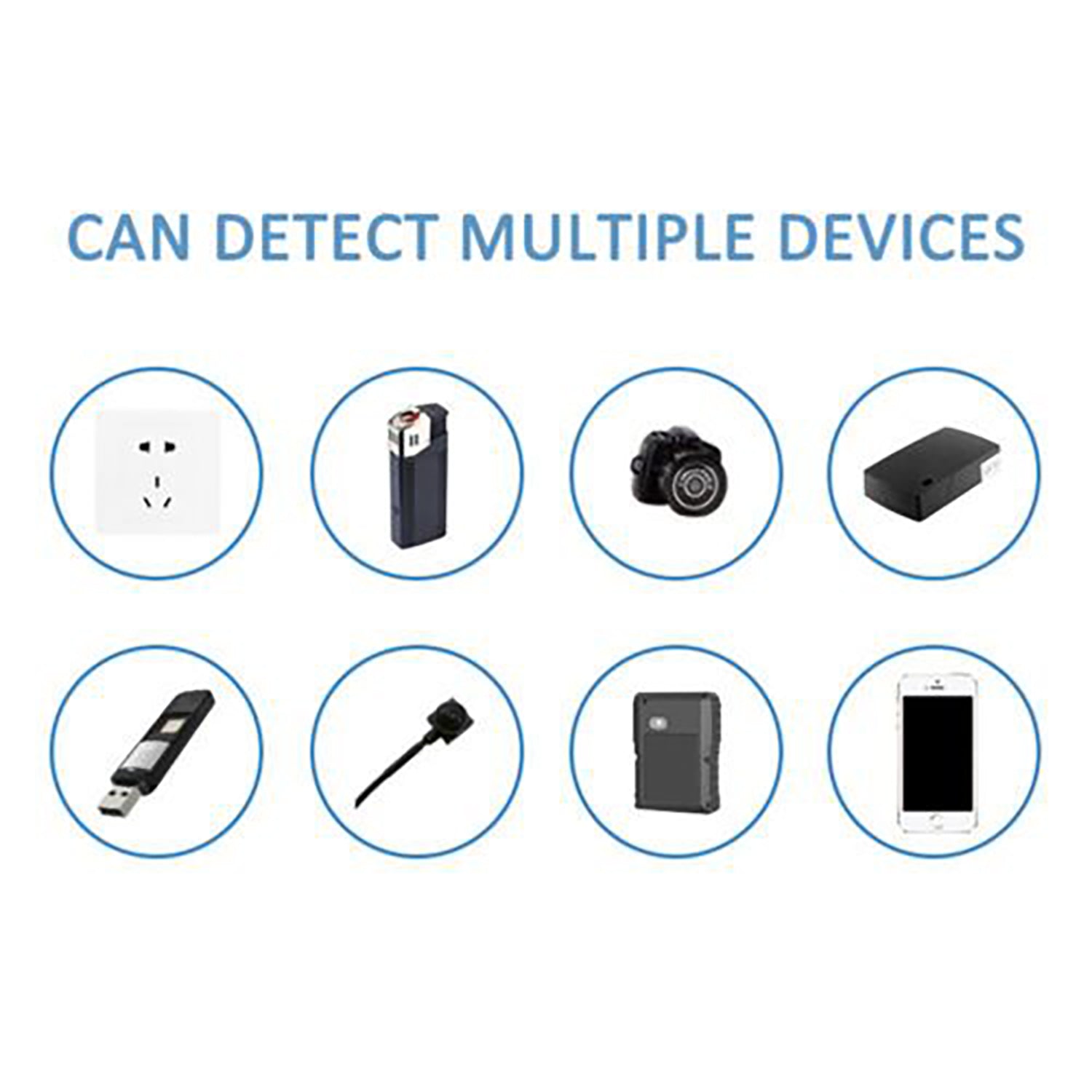 Linkit Security - Détecteur de Caméra Cachée avec Une Distance de Balayage de 10 Mètres, Noir - Simple Boutique
