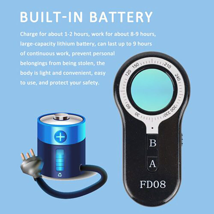 Linkit Security - Détecteur de Caméra Cachée avec Une Distance de Balayage de 10 Mètres, Noir - Simple Boutique